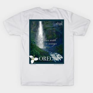 Oregon Waterfall Poster T-Shirt